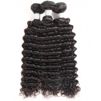 CARA Brazilian Hair Weave Bundles Deep Wave 3 Pcs Brazilian Virgin Hair Extensions