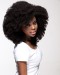 CARA Afro Kinky Curly 13x4 Lace Frontal with 3 Bundles Natural Color 100% Human Hair Extension