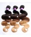 CARA Ombre Hair Bundles Peruvian Body Wave T1B/4/27 3 Tone Remy Hair Weaves Machine Double Weft 3 Bundle 