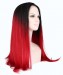 CARA 1B/Red Ombre Wigs Women Fashion Synthetic Wig Lace Front Wig