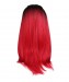 CARA 1B/Red Ombre Wigs Women Fashion Synthetic Wig Lace Front Wig
