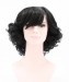 CARA Black Lace Front Wig Side Part Short Curly Synthetic Wig With Bang