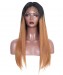 Rihanna Hair Style #1B/30 Ombre Straight Lace Wig