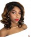 CARA Brown High Light Natural Wave Lace Front Wig Bob Style