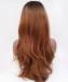 CARA Lace Front Wig 1B/Brown Ombre Wig Straight Synthetic Wig