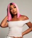 Ombre Hot Fashion Wig #1B Pink Color Straight BOB Lace Front Human Hair Wigs 