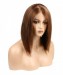 Brown Color #4 Brazilian Remy Hair Pre Plucked Lace Front Human Hair Wigs 120% Density