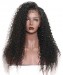 CARA 180% Density Deep Curly Full Lace Human Hair Wigs 24inch #1 Jet Black