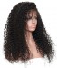 CARA 180% Density Deep Curly Full Lace Human Hair Wigs 24inch #1 Jet Black