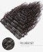CARA Deep Wave Brazilian Hair Clip In Human Hair Extensions 7 Pieces/Set Natural Color 120g/set