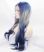 CARA Blue/White Ombre Long Wavy Synthetic Wig 