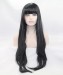 CARA Black Long Straight Lace Front Wig Synthetic Wig With Bang