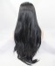 CARA Black Long Straight Lace Front Wig Synthetic Wig With Bang