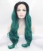 CARA Long Wavy 1B/Green Ombre Synthetic Wig Lace Front Wig