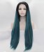 CARA 1B/Blue Ombre Long Straight Synthetic Wig