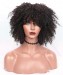 None Lace Wigs 250% Density Styled Curly Wig With Bang 14 Inches 