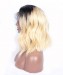 Ombre Blonde Wavy 1B 613 Blonde Color Lace Front Human Hair Wigs 250% Density