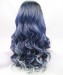 CARA 1B/Blue With White Highlight Synthetic Wig For Black Women