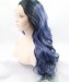 CARA 1B/Blue With White Highlight Synthetic Wig For Black Women