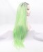 CARA Grey/Light Green Ombre Straight Fashionable Synthetic Wig
