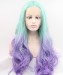 CARA Bright Blue and Purple Ombre Wig Long Wavy Synthetic Wig