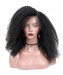 Mongolian Afro Kinky Curly Wig Lace Front Human Hair Wigs For Women Natural Color Pre-Plucked 130% Density Remy Wig 