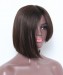 CARA 250% Density Cool Short Straight Bob Style Lace Front Human Hair Wigs 