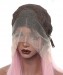 CARA Synthetic Lace Front Wig Ombre Wigs 1B Pink Straight Short Bob Lace Front Wigs 