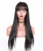 CARA 13x6 Deep Part 150% Density Silky Straight Lace Front Wigs With Bang 