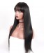CARA 13x6 Deep Part 150% Density Silky Straight Lace Front Wigs With Bang 