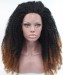 CARA 1B/Brown Ombre Wig Afro kinky curly Synthetic Wig Lace Front Wig