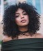 CARA 250% Density None Lace Wigs Styled Curly Wig With Bang 14 Inches