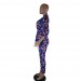 Womens Rompers Jumpsuit Summer 2018 New Women African Print Clothing 3/4 Sleeves Casual Sexy Fashion Party Wide Leg Pants