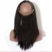 CARA Brazilian Virgin Hair Yaki Straight 360 Lace Frontal With 3 Bundles Natural Color