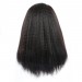 CARA 360 Lace Human Hair Wigs Natural Color Kinky Straight Wig 150% Density Brazilian Wig