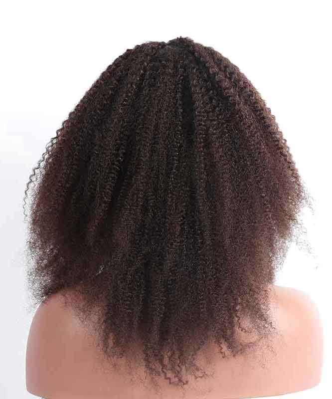 Lace Front Human Hair Wigs Afro Kinky Curly 150 Density 4b 4c