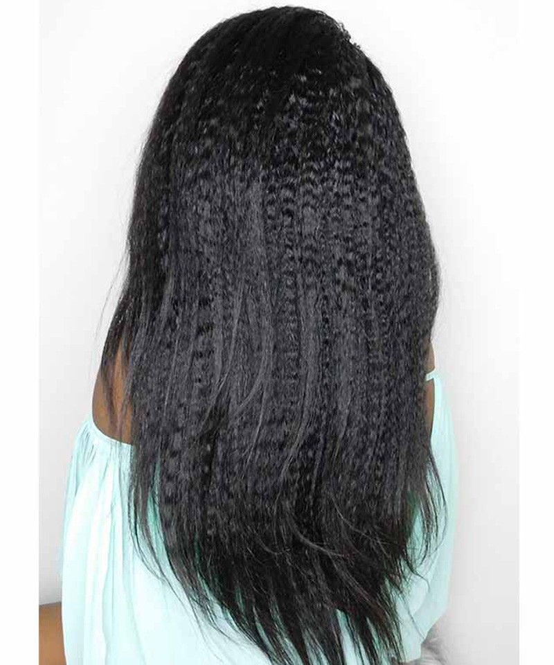 Cara Kinky Straight Pre Plucked Full Lace Human Hair Wigs For